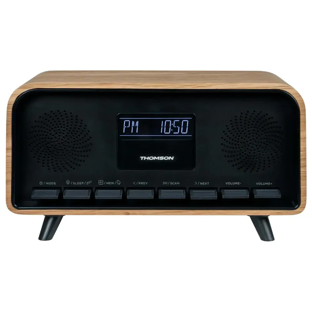Enceinte vintage avec réveil THOMSON