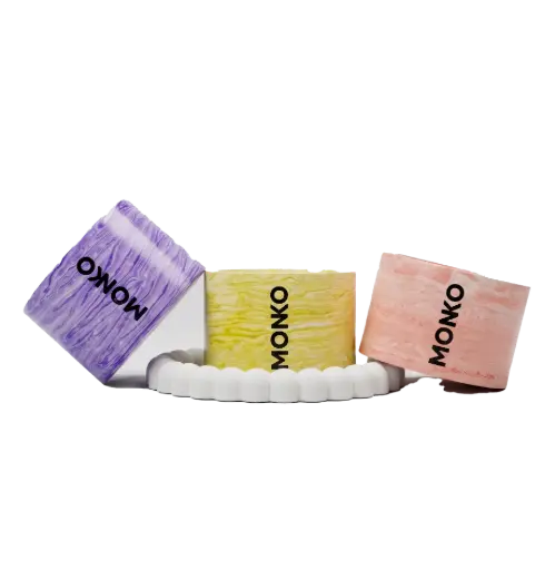 [Pack de 3 petites bougies "coffret Printemps" : Azalée du Japon, fleur de cerisier et chèvrefeuille] Pack de 3 petites bougies coffret Printemps