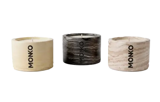 [Pack de 3 petites bougies "coffret Automne" : Café latté, vanille épicée et pumpkin] Pack de 3 petites bougies "coffret Automne"