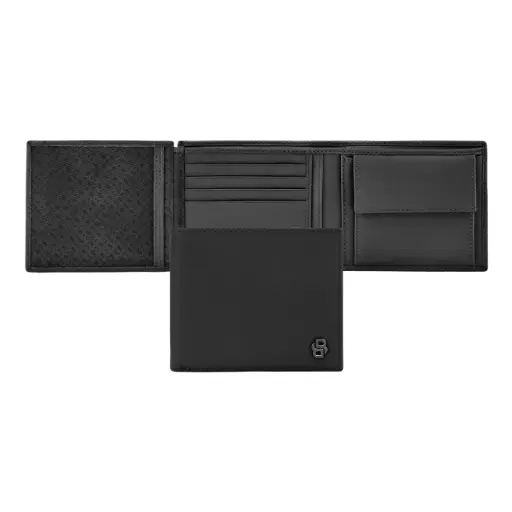 Portefeuille avec flap Double B Saffiano